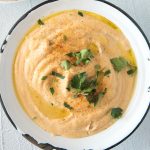 Plate of hummus.