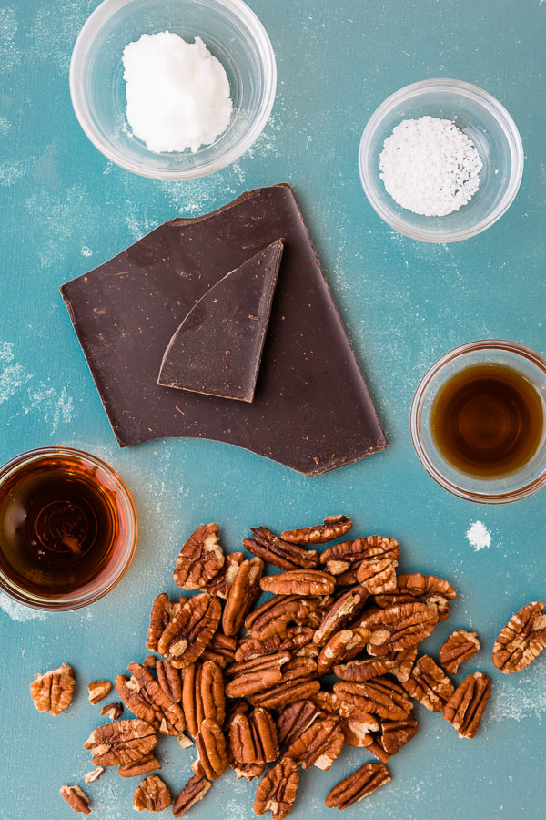 Ingredients for Pecan Chocolate Bombs