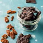 Pecan Chocolate Bombs in a small mason jar